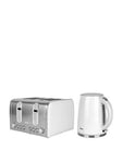 Swan Kettle &Amp; Toaster 4-Slice Twin Pack - White