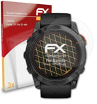 atFoliX 3x Screen Protection Film for Garmin Fenix 7X Pro 51 mm matt&shockproof
