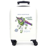 Joumma Disney Friends to Infinity and Beyond Cabin Suitcase White 33 x 50 x 20 cm Rigid ABS Side Combination Lock 28.4L 2 kg 4 Double Wheels Luggage Hand Luggage, White, Cabin Suitcase