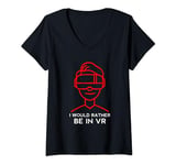 Womens PC VR Console Virtual Reality Social Game Gamer Gift V-Neck T-Shirt