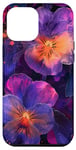 Coque pour iPhone 14 Plus Aquarelle Violet Pensée Fleur Floral Art Jardinage