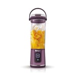 Ninja Blast Blender portable, 530 ml, couvercle résistant aux fuites et bec verseur, mini blender sans fil puissant, rechargeable, smoothies, shakes, mixe fruits et glaçons, violet, BC151EUPR