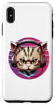 iPhone XS Max Cat With Earphones Headphones DJ Cats Gaming Musicstyle Case