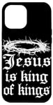 Coque pour iPhone 12 Pro Max Jésus est roi des rois Foi chrétienne Couronne de Thornes