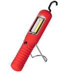 POLY POOL - PP3161 Torche de travail à LED avec Ultra Led COB 3W 200lm et crochet pivotant - Lampe portable idéale pour le travail en atelier - Clip magnétique fixation - Lampe d'urgence à batterie