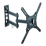 ProHT Articulating TV Wall Mount TV Stand(05416) Full Motion for Most 23”- 55” 3D LED, LCD TVs and Screens, 15°~ -15°Tilt; +90°~ -90° Swivel, VESA up to 400x400,Max Load 66lbs