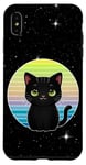 Coque pour iPhone XS Max Chaton drôle de chat dans l'espace mignon rétro art vintage