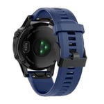 Garmin Fenix 7/6/6 Pro/Forerunner935/945 etc. Klockarmband i silikon - Mörkblå