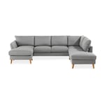Scandinavian Choice U-soffa Trend 3-sits Soffa m Divan V+Schäslong H Ljusgrå 564743
