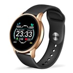 CKBAOL 1.3",Smart Watch,Fitness Trackers With Heart Rate Monitor/Pulse Oximeter/Blood Oxygen Monitor/Blood Pressure Monitor,For Men Women For Android Apple Ios,Rose Gold Black
