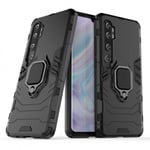 Xiaomi Mi Note 10 Lite Stöttåligt Skal med Ringhållare ThinArmor Svart