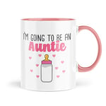 New Auntie Mugs | I'm Going to be an Auntie Mug | Pregnancy Announcement for Sister Fun Coffee Cups New Born Baby Shower Mug Her MBH1305