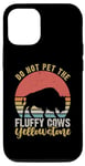 Coque pour iPhone 14 Pro Ne caressez pas les vaches pelucheuses Buffalo & Bison du parc Yellowstone