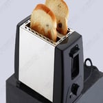 220 V Basics 2 Slice Wide Slot Toaster with 6 Settings Black With European plug