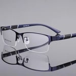Half Frame Business Myopi Glasögon Unisex Mode Blå Ljus Blockerande Glasögon