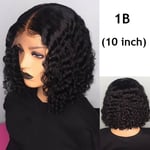 Bob Wig Lace Front Short Curly Hair 10 Inch 1b