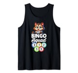 I Love Bingo And Cats Womens Cat Lover Gambling Bingo Squad Tank Top