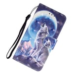Flip Case for Apple iPhone 6 Plus/6s Plus, Wallet Case with Card Slots, Business Cover with Magnetic Seal, Book Style Phone Case for Apple iPhone 6 Plus/6s Plus (Snow Wolf)