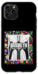 iPhone 11 Pro Enjoy Cool Floral Brooklyn Bridge New York City USA Skyline Case