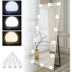 iCREAT Hollywood Miroir de courtoisie avec éclairage pour Coiffeuse avec  lumière 16 Lampes LED à intensité Variable 3 températures de Couleur USB