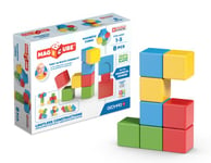Geomag, Magicube Full Colour Recycled Try Me, Jeux Magnétiques pour Enfants de 1 à 5 Ans, Constructions Magnétiques pour Enfants, Pack de 8 Pièces, 100% Plastique Recyclé