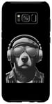 Galaxy S8+ cute dog with sunglasses and headphones for men women kids Case