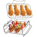 Rack for TOWER Air Fryer T17088 T17100 Vortx Double Basket Grill Shelf Skewer x2