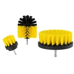 Electric Drill Brush Power Scrubber Yellow 3 Sets