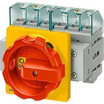 Siemens 3ld2 – Switch 3 pôles 125 A Base de 4 trous Rouge/jaune