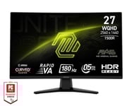Msi Mag 274Cqfde, 68,6 Cm (27"), 2560 X 1440 Pixlar, Wide Quad Hd, 0,5 Ms, Svart