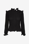 Y.A.S - Blus yasPhilina LS High Neck Top - Svart