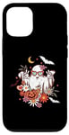 iPhone 14 Pro Vintage Floral Ghost Cute Halloween Womens Kids Man Case
