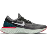 Nike Men's Epic React Flyknit Running Shoes, Multicoloured (Gunsmoke/White/Black/Geode Teal 010), 10.5 UK