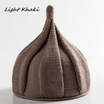 Pointed Hats Windmill Caps Knitted Wool Light Khaki