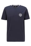BOSS Mens Tee BO Collection-Themed T-Shirt in Stretch-Cotton Jersey