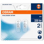 Osram Halostar ST 20W G4 halogenlampa, 12 V, G4, 2800 K, 375 lm, 20 W, 2 st i förpackning