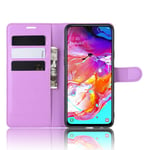 MIFanX HTC Desire 20 Pro Case,PU Leather Flip Folio Wallet Cover With [Card Slots] for HTC Desire 20 Pro(Purple)