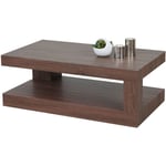 Jamais utilisé] Table basse de salon HHG 394, structure 3D mvg 40x110x60cm aspect chêne marron - brown