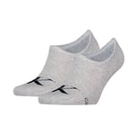 Calvin Klein Strumpor 2P Monogram High Cut Footie Socks Grå Strl 39/42 Herr
