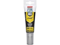 Monteringslim Fix All Turbo Vit 125 Ml Tub, Snabbhärdande Monteringslim För Arbeten Som Kräver Hög Hållfasthet Och Snabb Härdning.