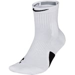 NIKE SX7625-100 Elite Mid Socks Unisex White/Black/Black XL