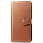 Unichthy Sony Xperia L4 Case Official Shockproof PU Leather Flip Wallet Phone Cases Folio Slim Magnetic Protective Cover TPU Bumper with Stand Card Holder for Sony Xperia L4, Brown