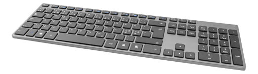 Wireless slim office keyboard 2.4 GHz USB receiver aluminium