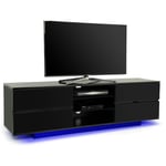 Centurion Supports Avitus Gloss Black 32"-65" TV Cabinet with LED Lights