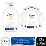 Dove Moisturising Liquid Hand Wash Deeply Nourishing for Soft Skin 250ml, 12Pack