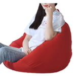 Childrens & Adults Toys Storage Bean Bag Gaming Beanbag Chair Slipcover Waterproof Indoor & Outdoor Zipper Beanbag Chair Cover No Filling Great for Gaming chair and Garden Chair (70x80cm red)