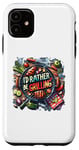 Coque pour iPhone 11 I'd Rather Be Grilling Barbecue Grill Cook Barbeque BBQ