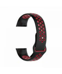 Aquarius Nike Silicone Watch Band for Fitbit Charge 3 Black/Red Large - One Size