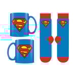 DC Comics Superman Logo Mug and Socks set