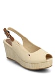 Iconic Elba Sling Back Wedge Beige Tommy Hilfiger